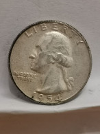 WASHINGTON QUARTER DOLLAR ARGENT 1954 PHILADELPHIE USA / SILVER 1/4 DOLLAR - 1932-1998: Washington