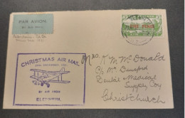 1931-24 Dec Special Christmas Survey Flights Cat 62n Blenheim - Christchurch - Brieven En Documenten