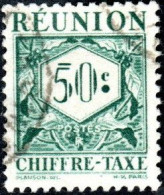 Réunion Obl. N° Taxe 28 - Le 50c Vert - Timbres-taxe
