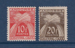 Andorre Français - Taxe - YT N° 30 Et 31 * - Neuf Avec Charnière - 1943 à 1946 - Ungebraucht