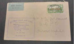 1931-24 Dec Special Christmas Survey Flights Cat 62r  Blenheim-Invercargill - Brieven En Documenten