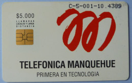 CHILE - Telkor Trial - $5,000 - Soliac Chip - Telefonica Manquehue - Chili