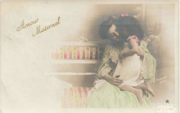 PHOTOGRAPHIE - Amour Maternel - Mère Et Fille - Colorisé - Carte Postale Ancienne - Photographie