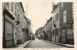 FRANCE -  Le Bourgneuf-val-d'or  -  Grande Rue -  Route Nationale Paris-Nice  - Carte Postale Ancienne - Chalon Sur Saone