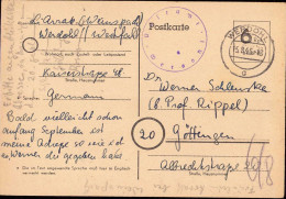 602226 | 1945, Ganzsache Der Britischen Zone Mit Postamtssiegel  | Werdohl (W - 5980), -, - - OC38/54 Belgische Besetzung In Deutschland