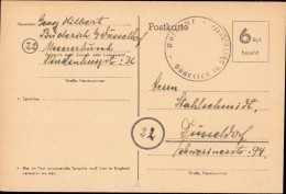 602222 | 1945, Ganzsache Der Britischen Zone Mit Postamtssiegel, Büderich  | Meerbusch (W - 4005), -, - - OC38/54 Ocupacion Belga En Alemania