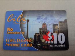 CANADA PREPAID / $10,-  CICI / GOLD LINE PHONECARD/ FAMOUS STATUES    / VERY  FINE USED  **15273** - Kanada