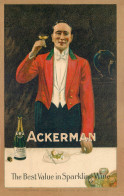 Carte PUBLICITAIRE  Ackerman  " The Best Value In Sparkling Wine " - Publicité