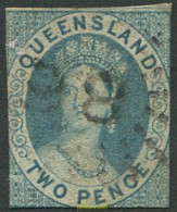 696271 USED QUEENSLAND 1868 FILIGRANA ESTRELLA CON RAYAS Y QUEENSLAND EN LETRAS GRANDES - Nuevos