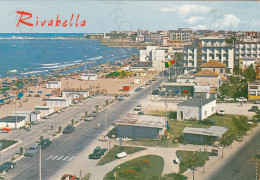 CARTOLINA  RIVABELLA,RIMINI,EMILIA ROMAGNA-PANORAMA-MARE,SOLE,ESTATE,SPIAGGIA,BARCHE,VACANZA,BELLA ITALIA,VIAGGIATA 1970 - Cesena