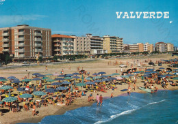 CARTOLINA  VALVERDE,CESENATICO,CESENA,EMILIA ROMAGNA-LA SPIAGGIA-MARE,SOLE,ESTATE,LUNGOMARE,VACANZA,VIAGGIATA 1973 - Cesena