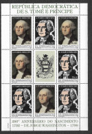 Sao Tome Et Principe 1982 Washington Par Roy Lichtenstein Et Gilbert Stuart Feuillet St. Thomas And Prince Sheetlet *** - George Washington