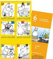 Finland Finnland Finlande 2009 Moomins Tove Jansson Set Of 6 Stamps In Booklet Mint - Booklets