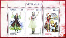 Tajikistan  2023  National  Dance  3 V  MNH - Tajikistan