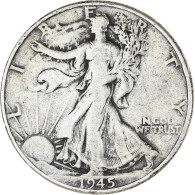 Monnaie, États-Unis, Walking Liberty Half Dollar, Half Dollar, 1945, U.S. Mint - 1916-1947: Liberty Walking