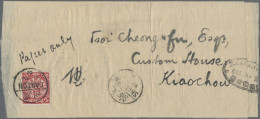 China: 1898, Coiling Dragon 2 C. Carmine Tied Bisected Bilingual "CANTON 21 SEP - 1912-1949 Republik