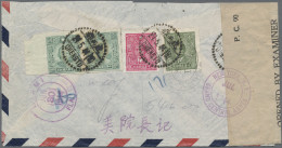 China: 1942/45, Registered Airmail Cover Addressed To New York, U.S.A. Bearing S - Briefe U. Dokumente