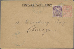 China - Shanghai: 1890/92, Stationery, Envelope With Oval Embossing Surcharged " - Autres & Non Classés