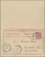 China - Post Marks: 1897 (Jan 15) 10pf Postal Stationery Card With Paid Reply (w - Other & Unclassified