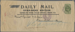 China - Incomming Mail: 1908, Great Britain, Long Stationery Wrapper KEVII ½d Of - Other & Unclassified