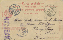 China - Incomming Mail: 1910, Switzerland, 1910, UPU Card 10 Rp. Pale Rose "BERN - Other & Unclassified