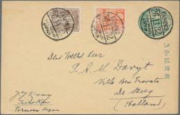 China-Taiwan: 1932, Japan Mounted Warrior (nanko) Stationery Card 1 ½S. Green Up - Lettres & Documents