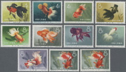 China (PRC): 1960, Goldfish Set (S36) Part-set Of 10, Excluding Two Values, But - Nuevos