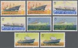 China (PRC): 1972, Ships (N32) Two Complete Sets, Unused No Gum As Issued (Miche - Unused Stamps