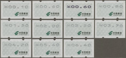 China (PRC): 1999, Automated Vending Stamps With Black Denominations, 10f To 6.4 - Otros