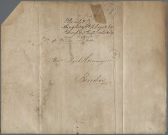 Hong Kong: 1849, Entire Folded Letter From Hong Kong To Bombay/India By Dent & C - Autres & Non Classés