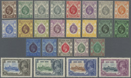Hong Kong: 1921-37 Set Of 21 KGV. Stamps From 1c. To $5 Including Colour Shades, - Other & Unclassified