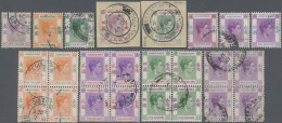 Hong Kong: 1938-52 KGVI. 24 Used Stamps Of Dollar Values ($1-$10) Including 8 Si - Other & Unclassified