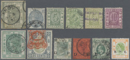 Hong Kong  - Revenues: 1874-1938 (c.) Postal Fiscal Stamps: Group Of Five Postal - Sellos Fiscal-postal