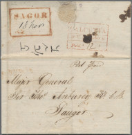 India -  Pre Adhesives  / Stampless Covers: 1837 SAUGOR: Letter From Calcutta To - ...-1852 Prephilately