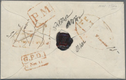 India -  Pre Adhesives  / Stampless Covers: 1844 BERHAMPORE: Cover Plus Contents - ...-1852 Prephilately