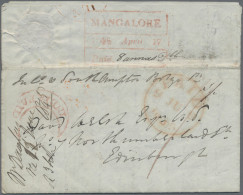 India -  Pre Adhesives  / Stampless Covers: 1845/1853 MANGALORE: Pair Of Letters - ...-1852 Vorphilatelie