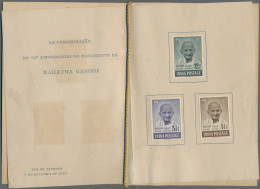 India: 1948 GANDHI Folder "Rio De Janeiro, 2 De Outubro De 1948" Containing The - Unused Stamps