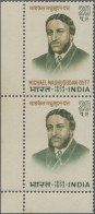 India: 1973 Centenaries "Michael Madhusudan Dutt" 20p. Sage-green & Orange-brown - Ungebraucht