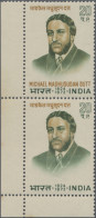 India: 1973 Centenaries "Michael Madhusudan Dutt" 20p. Sage-green & Orange-brown - Neufs