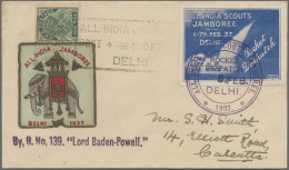 India - Rocket Mail: 1937 (3 Feb.) "ALL INDIA SCOUTS JAMBOREE/DELHI 1937": Cover - Other & Unclassified