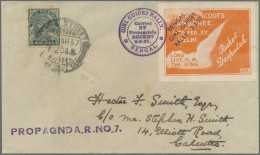 India - Rocket Mail: 1937 (2 March) "GIRL GUIDES RALLY, BENGAL": Cover To Calcut - Other & Unclassified