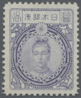 Japan: 1937, Empress Jingu 10 Y. Violet, White Paper With Wmk. 3, Regummed, As I - Autres & Non Classés