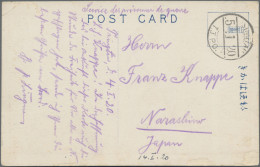 Camp Mail Tsingtau: Narashino, 1920: Ppc "Tsingtau Botanical Garden" Endorsed Sd - Chine (bureaux)