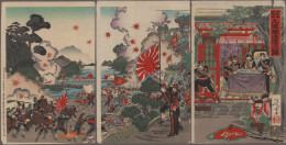 Korea: 1894, A Scene Of The 1st Sino-Japanese War, A "war Print", Vertical Oban - Korea (...-1945)