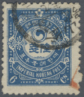Korea: 1900, Ewha 6 Ch. Blue Canc. "Busan / No. 1 Kwangmu 9.....2" (Kwangmu 9th - Korea (...-1945)