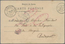 Korea: 1902, Stampless Official Mails Ppc"The Director General And The Staff Of - Corée (...-1945)