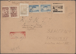 North Korea: 1952/60, Four Registered Covers To State Banks In Bulgaria, Hungary - Corée Du Nord