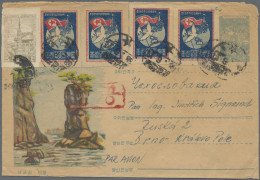 North Korea - Postal Stationery: 1957/58, Illustrated Stationery Envelopes (2) W - Korea (Noord)