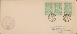 South Korea: 1948, New Constitution, Two FDC With 4 W. Margin-strip-3 And 10 W. - Korea, South