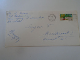 D198163  Canada  Cover  1970 Winnipeg, Manitoba- Stamp  Christmas Noel 1970     Sent To Hungary - Lettres & Documents